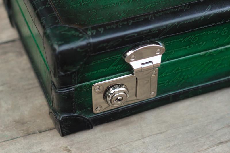 Petra Scripto Patina Green Watch Case for 8 Watches