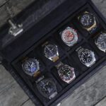 Petra Scripto Patina Dark Grey Watch Case for 8 Watches