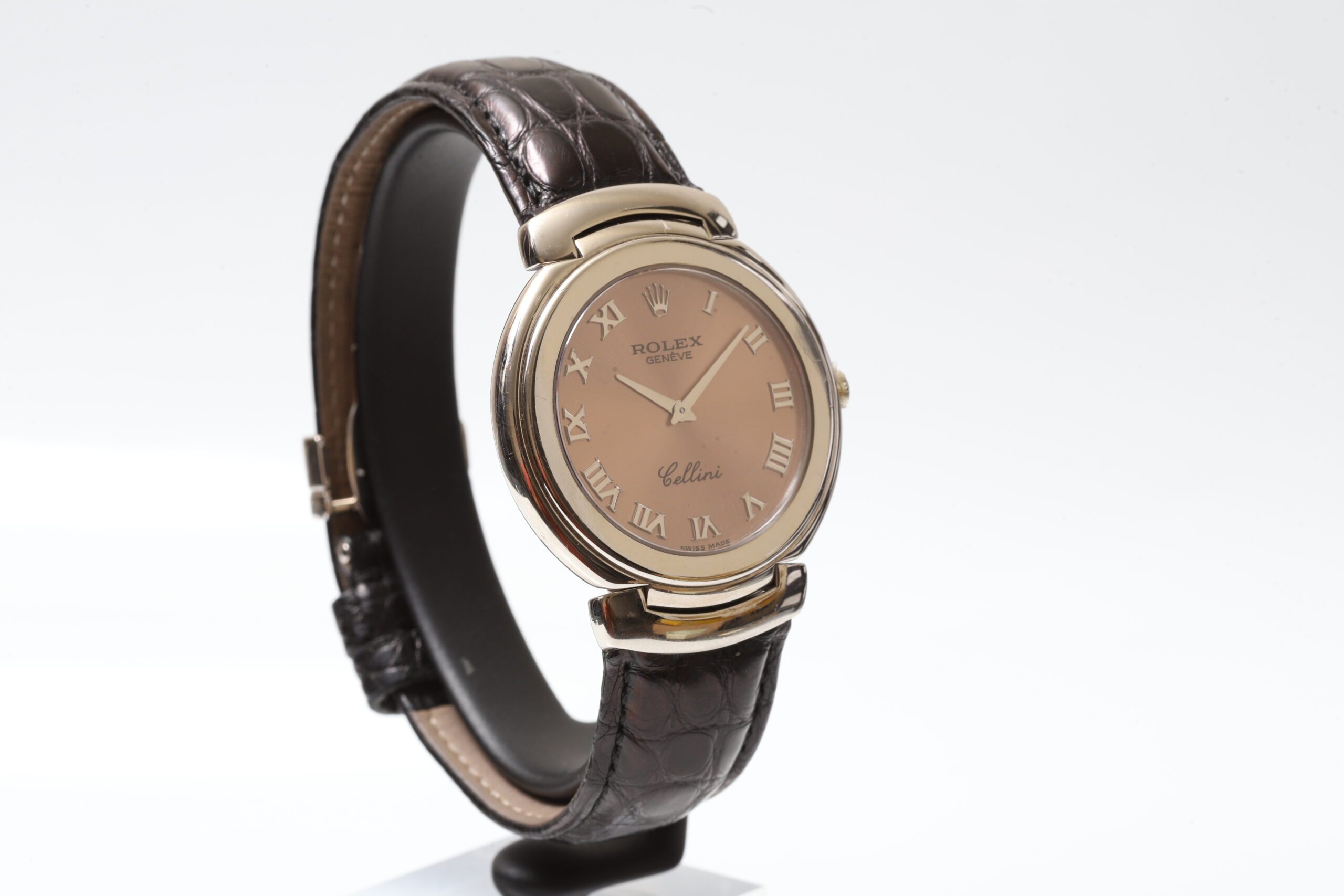 Rolex Cellini Cestello White Gold Pink Dial 36mm Mechanic