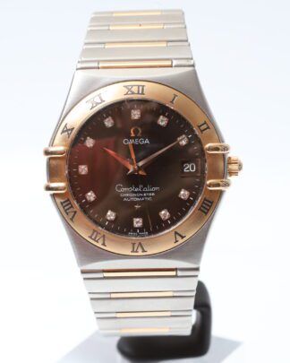 Omega Constellation 95 Chronometer Steel & Gold Automatic 35mm Chocolate Dial