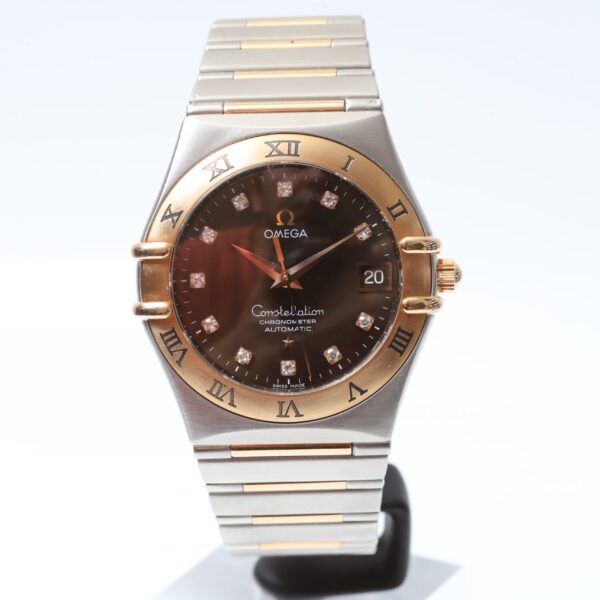 Omega Constellation 95 Chronometer Steel & Gold Automatic 35mm Chocolate Dial