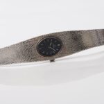 Omega Vintage 18k White Gold Manual Wind Blue Face 1960s Circa