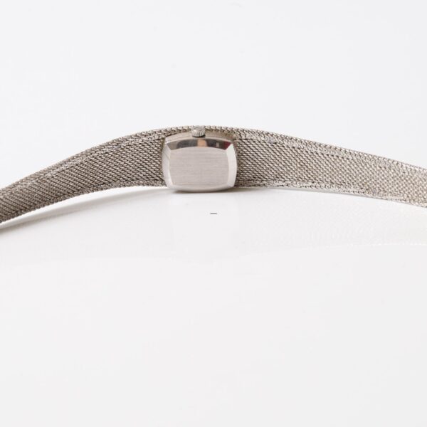 Omega Vintage 18k White Gold Manual Wind Blue Face 1960s Circa