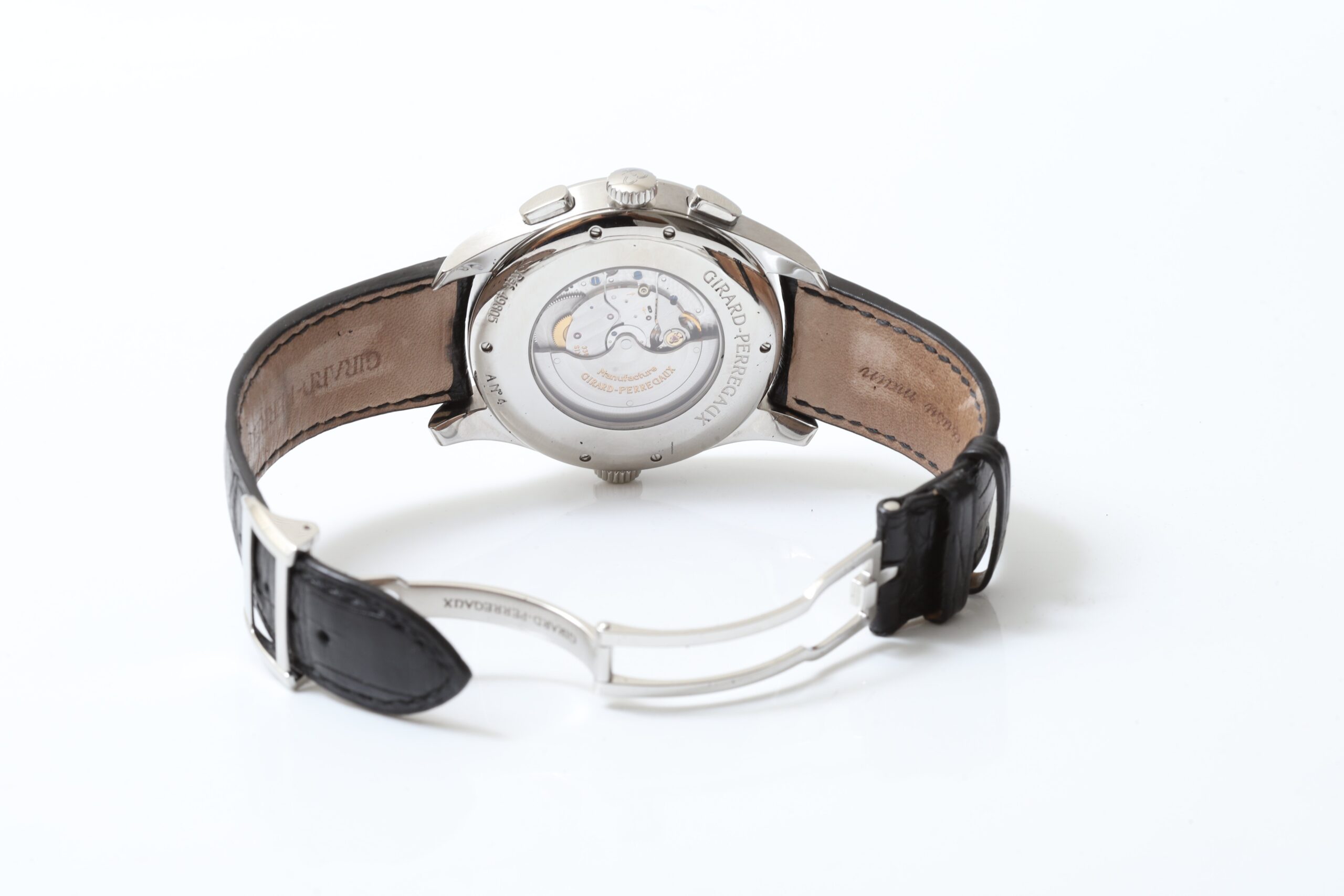 Girard Perregaux Ww.tc 43mm Wold Time Panda Dial Automatic Chronograph