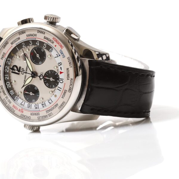Girard Perregaux Ww.tc 43mm Wold Time Panda Dial Automatic Chronograph