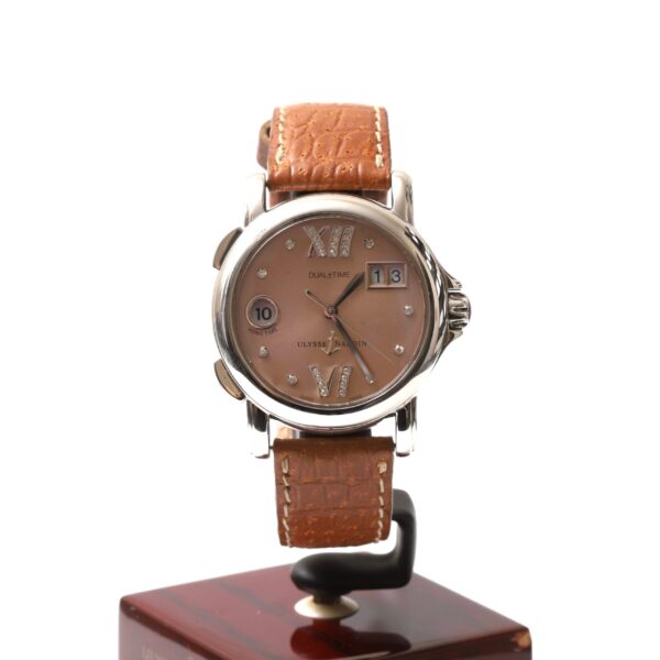 Ulysse Nardin Dual Time Pink Dial Diamonds San Marco Automatic