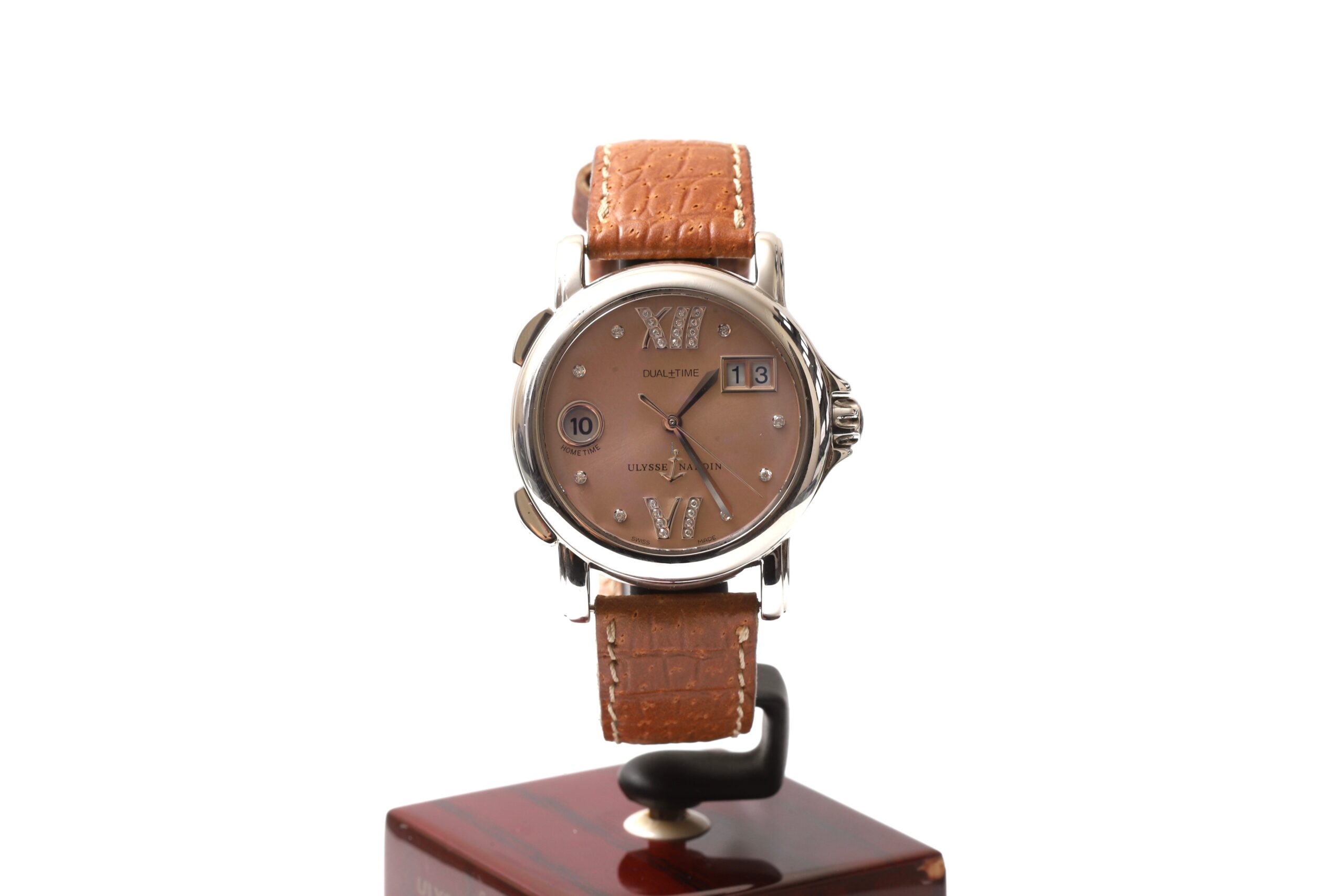 Ulysse Nardin Dual Time Pink Dial Diamonds San Marco Automatic Ulysse Nardin Dual Time Pink Dial Diamonds San Marco Automatic