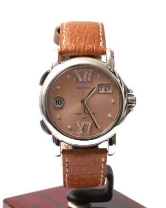 Ulysse Nardin Dual Time Pink Dial Diamonds San Marco Automatic