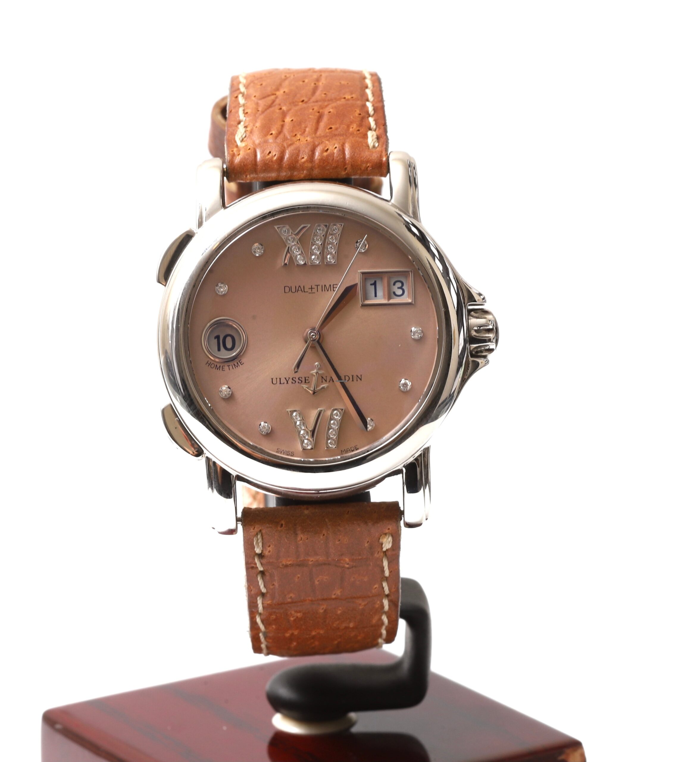 Ulysse Nardin Dual Time Pink Dial Diamonds San Marco Automatic Ulysse Nardin Dual Time Pink Dial Diamonds San Marco Automatic