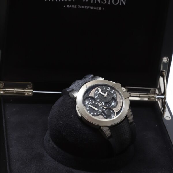 Harry Winston Ocean Dual Time Monochrome Dial 44mm Automatic