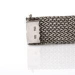 Longines Square Vintage 18k White Gold Bracelet Diamond Bezel 60s Circa