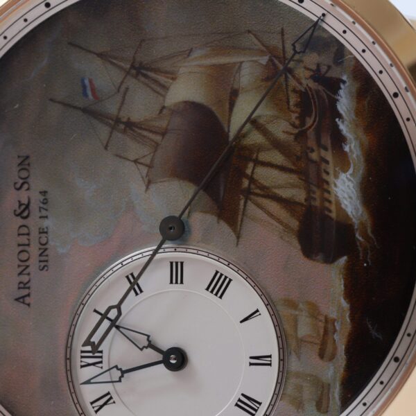 Arnold & Son Indiamen Enamel Dead Seconds Pink Gold 28 Limited Edition 44mm