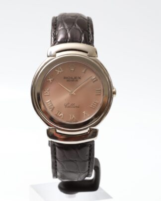 Rolex Cellini Cestello White Gold Pink Dial 36mm Mechanic