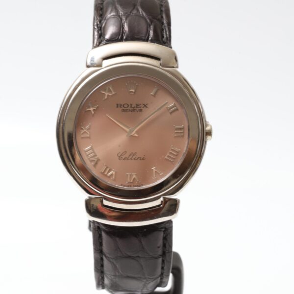 Rolex Cellini Cestello White Gold Pink Dial 36mm Mechanic