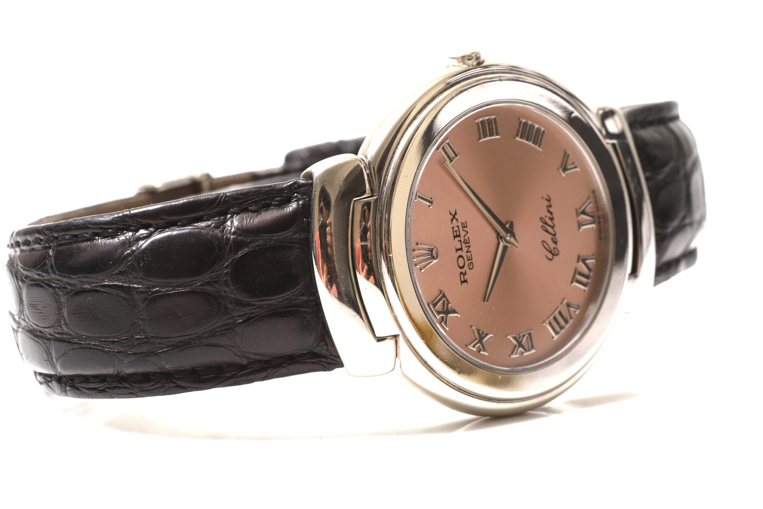 Rolex Cellini Cestello White Gold Pink Dial 36mm Mechanic