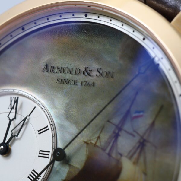 Arnold & Son Indiamen Enamel Dead Seconds Pink Gold 28 Limited Edition 44mm