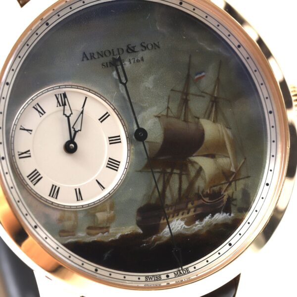 Arnold & Son Indiamen Enamel Dead Seconds Pink Gold 28 Limited Edition 44mm