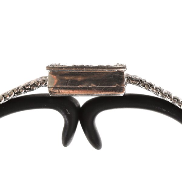 Longines Square Vintage 18k White Gold Bracelet Diamond Bezel 60s Circa