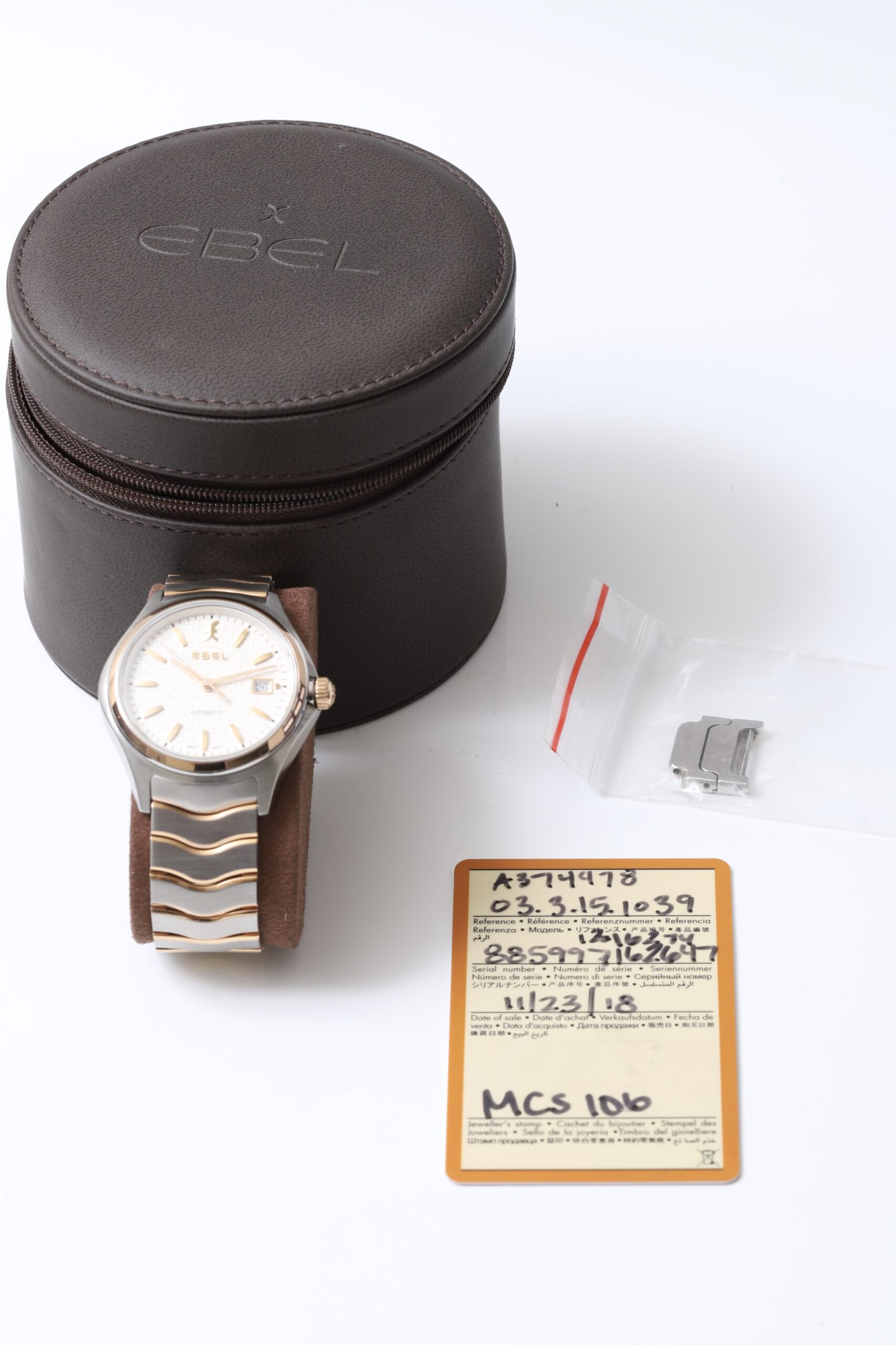 Ebel Wave Steel & Rose Gold Automatic 40mm Men’s Watch