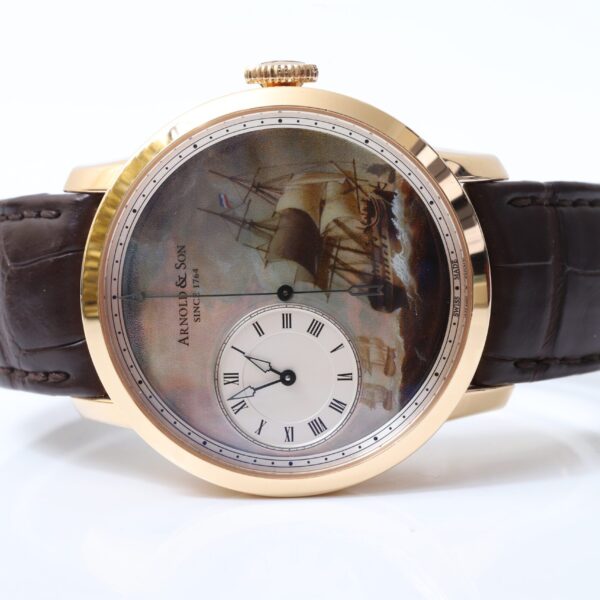 Arnold & Son Indiamen Enamel Dead Seconds Pink Gold 28 Limited Edition 44mm