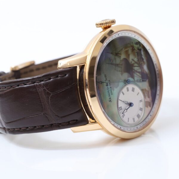 Arnold & Son Indiamen Enamel Dead Seconds Pink Gold 28 Limited Edition 44mm