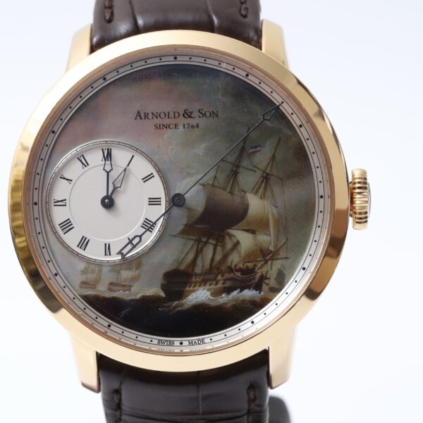 Arnold & Son Indiamen Enamel Dead Seconds Pink Gold 28 Limited Edition 44mm