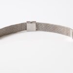Longines Square Vintage 18k White Gold Bracelet Diamond Bezel 60s Circa