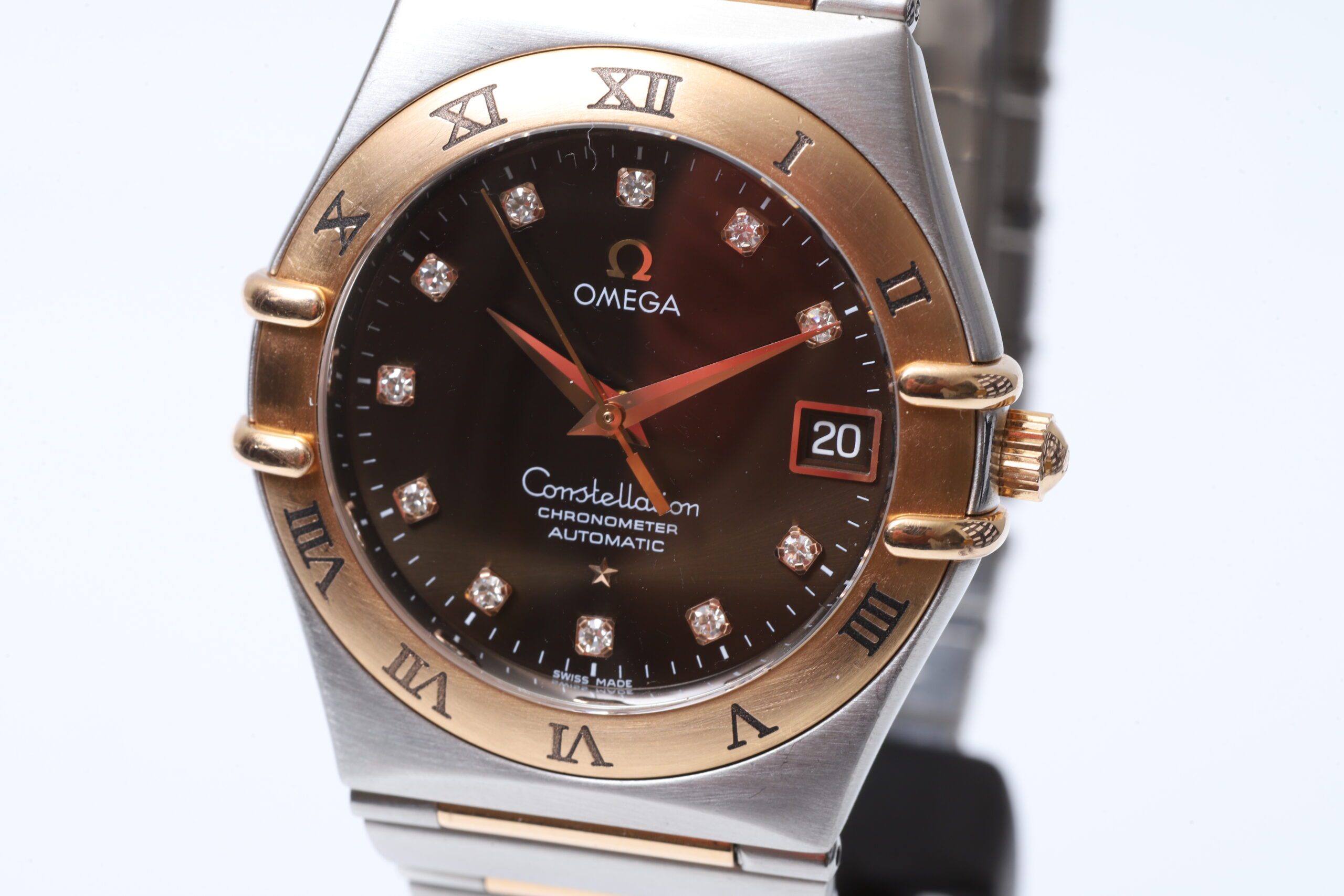 Omega Constellation 95 Chronometer Steel & Gold Automatic 35mm Chocolate Dial