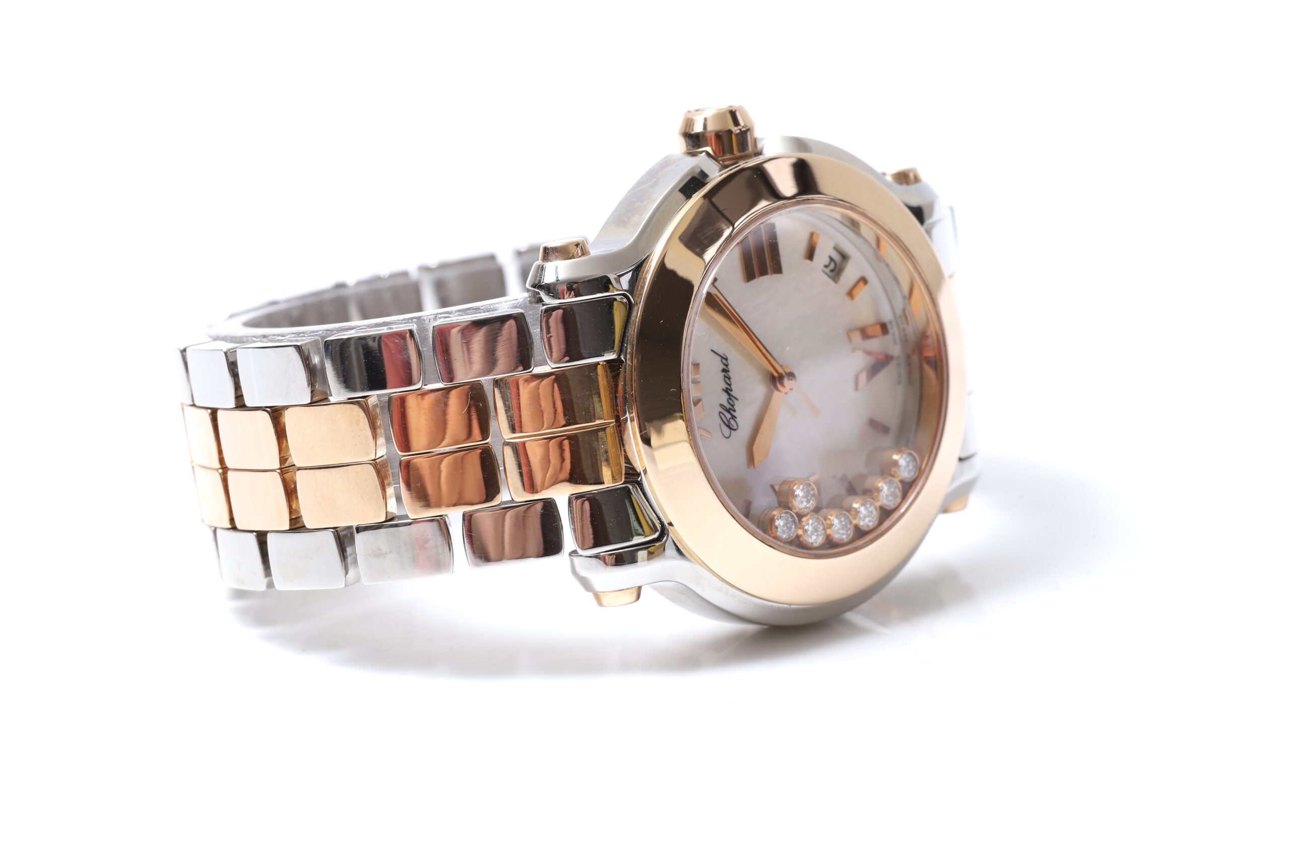 Chopard Happy Sport Diamonds Rose Gold Mother of Pearl Dial 36mm