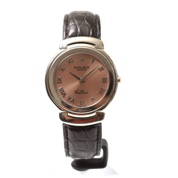 Rolex Cellini Cestello White Gold Pink Dial 36mm Mechanic