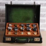 Bosphorus Leather Watch Collector Case Green For 15 Watches