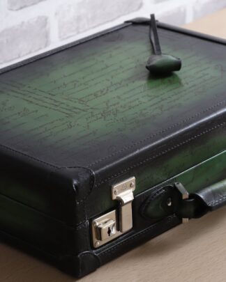 Bosphorus Leather Watch Collector Case Green For 15 Watches