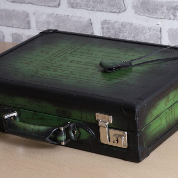 Bosphorus Leather Watch Collector Case Green For 15 Watches