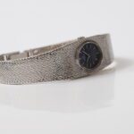 Omega Vintage 18k White Gold Manual Wind Blue Face 1960s Circa
