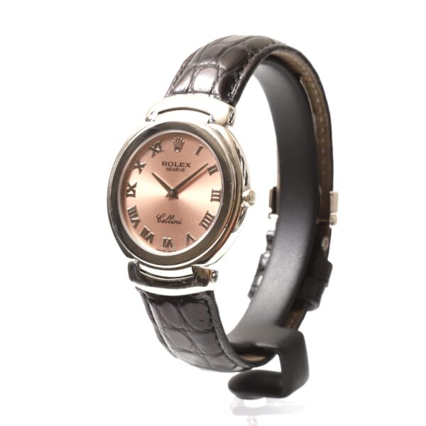 Rolex Cellini Cestello White Gold Pink Dial 36mm Mechanic