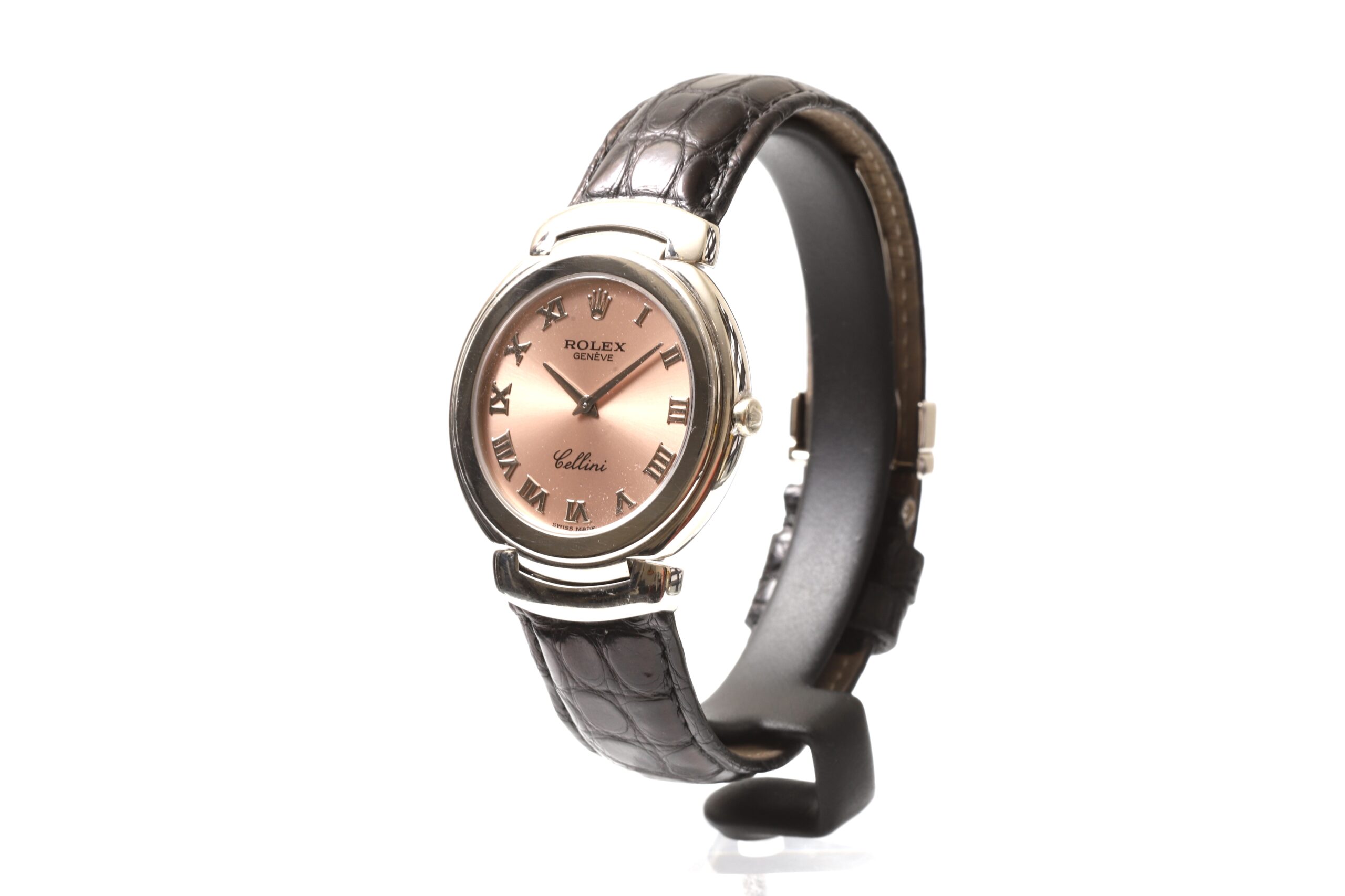 Rolex Cellini Cestello White Gold Pink Dial 36mm Mechanic