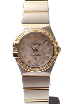Omega Constellation Steel & Gold Mother of Pearl Diamonds 25mm