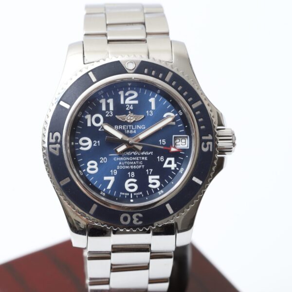Breitling Superocean II 36mm Blue Face Stainless Steel