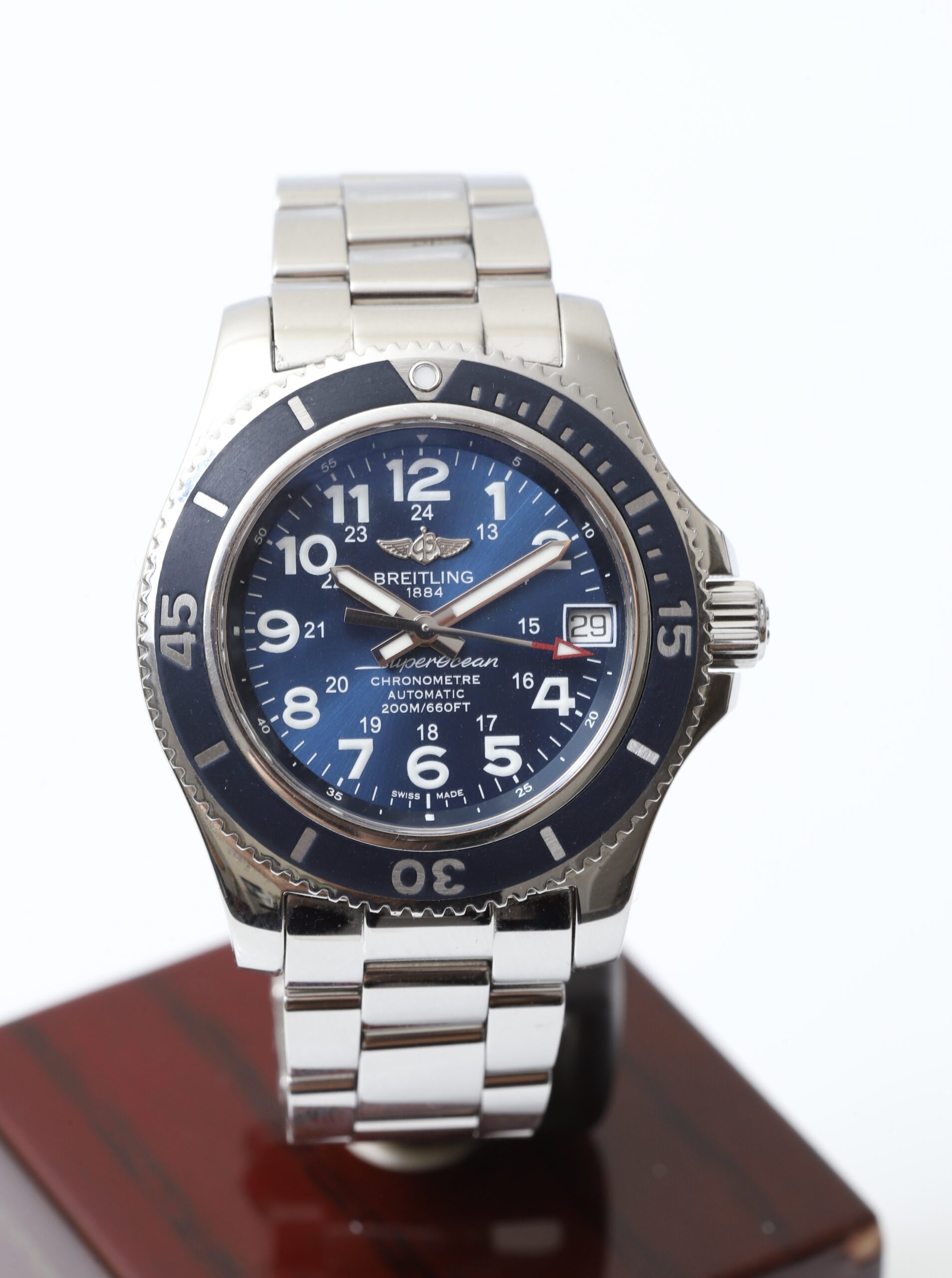 Breitling Superocean II 36mm Blue Face Stainless Steel
