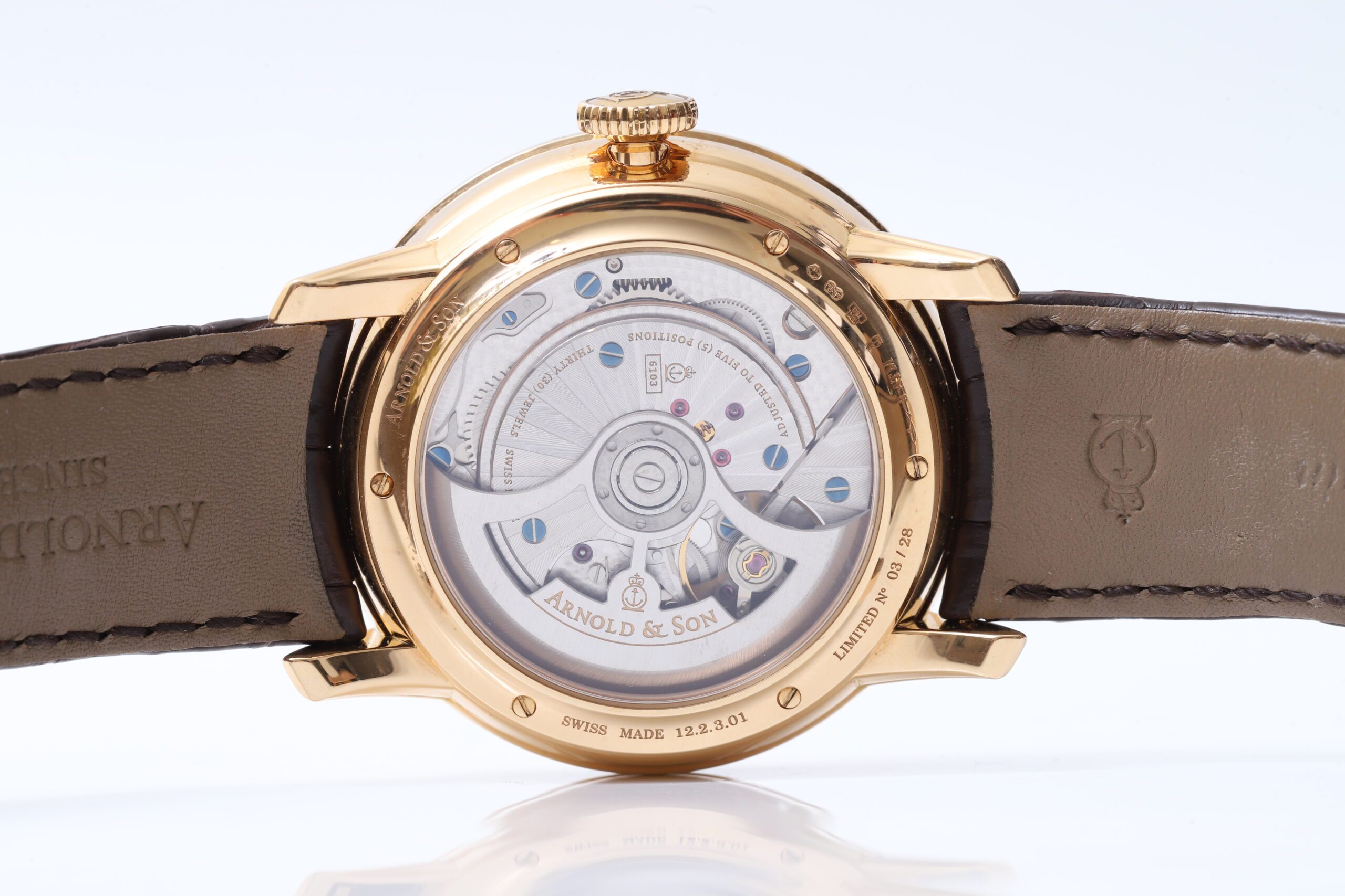 Arnold & Son Indiamen Enamel Dead Seconds Pink Gold 28 Limited Edition 44mm Arnold & Son Indiamen Enamel Dead Seconds Pink Gold 28 Limited Edition 44mm