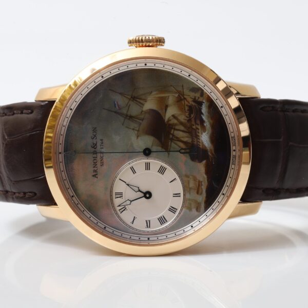 Arnold & Son Indiamen Enamel Dead Seconds Pink Gold 28 Limited Edition 44mm