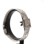 Longines Square Vintage 18k White Gold Bracelet Diamond Bezel 60s Circa