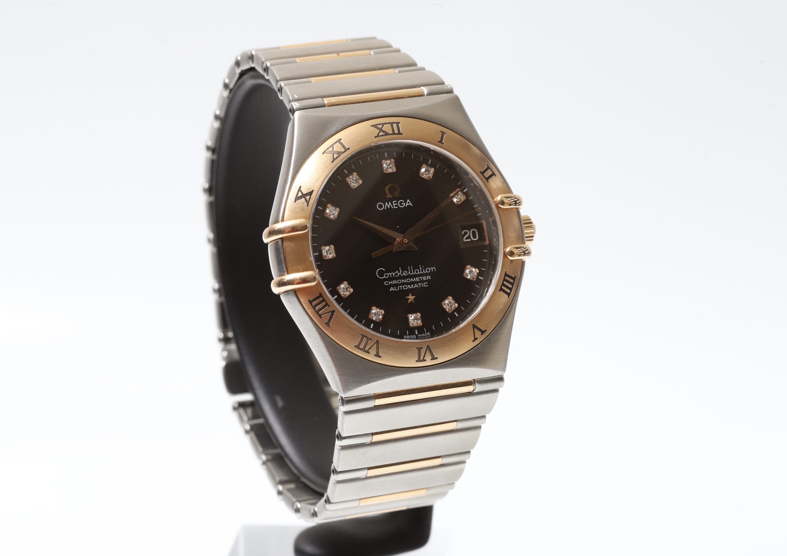 Omega Constellation 95 Chronometer Steel & Gold Automatic 35mm Chocolate Dial