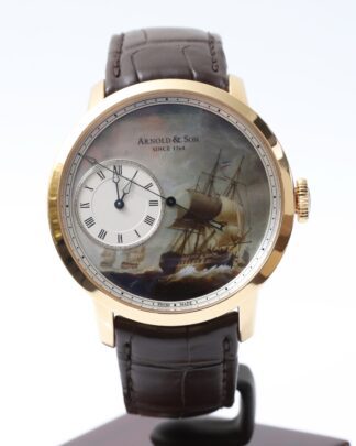 Arnold & Son Indiamen Enamel Dead Seconds Pink Gold 28 Limited Edition 44mm