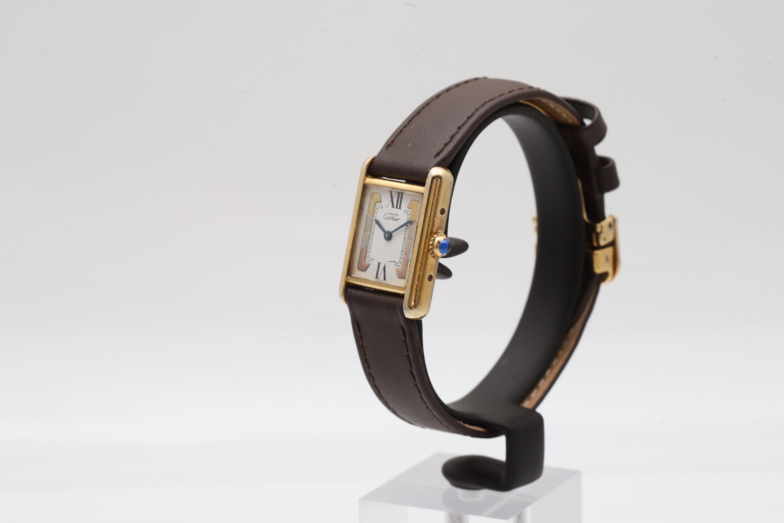 Cartier Tank Vermeil Must de 925 Silver Gold Plated Cartier Tank Vermeil Must de 925 Silver Gold Plated