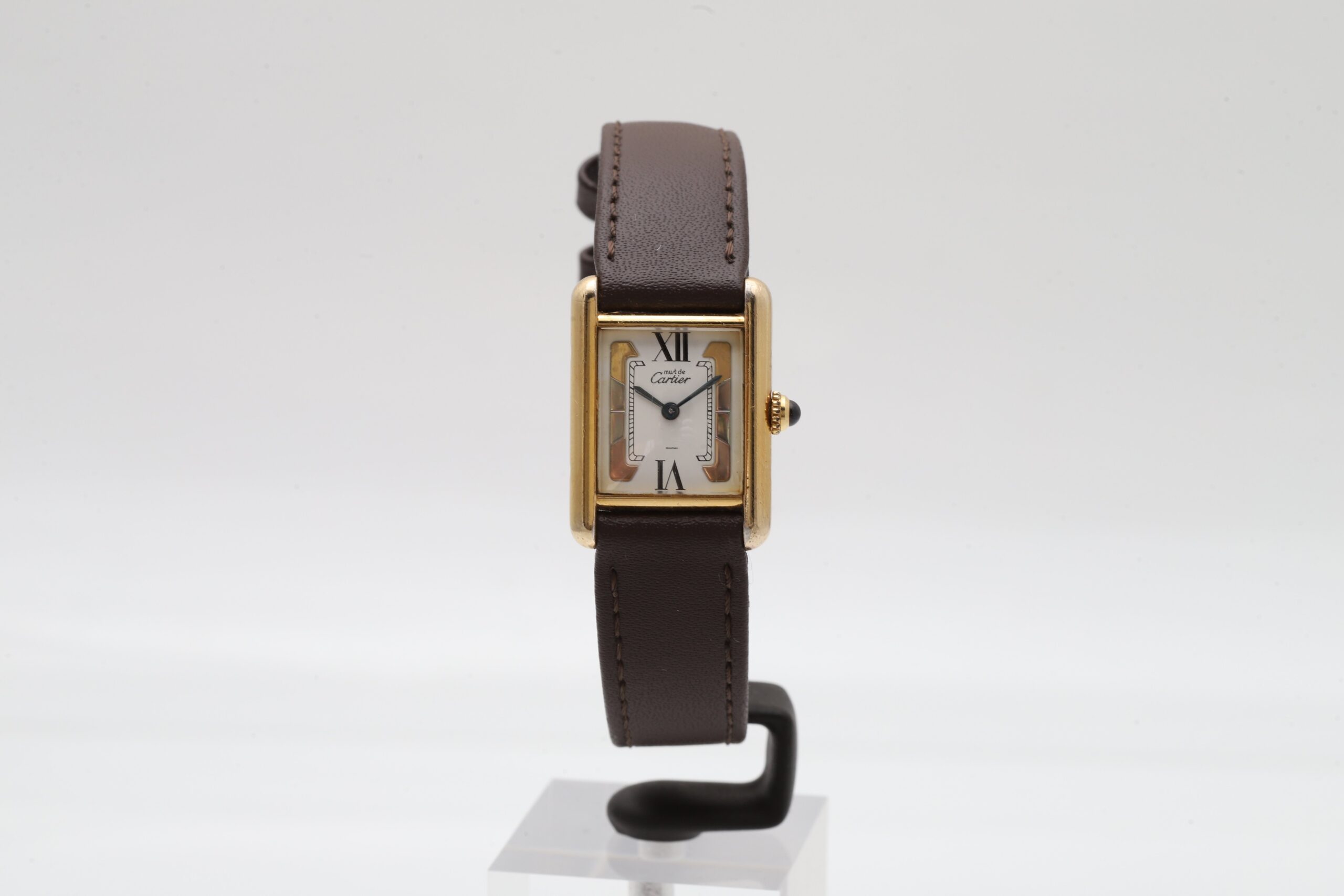 Cartier Tank Vermeil Must de 925 Silver Gold Plated Cartier Tank Vermeil Must de 925 Silver Gold Plated