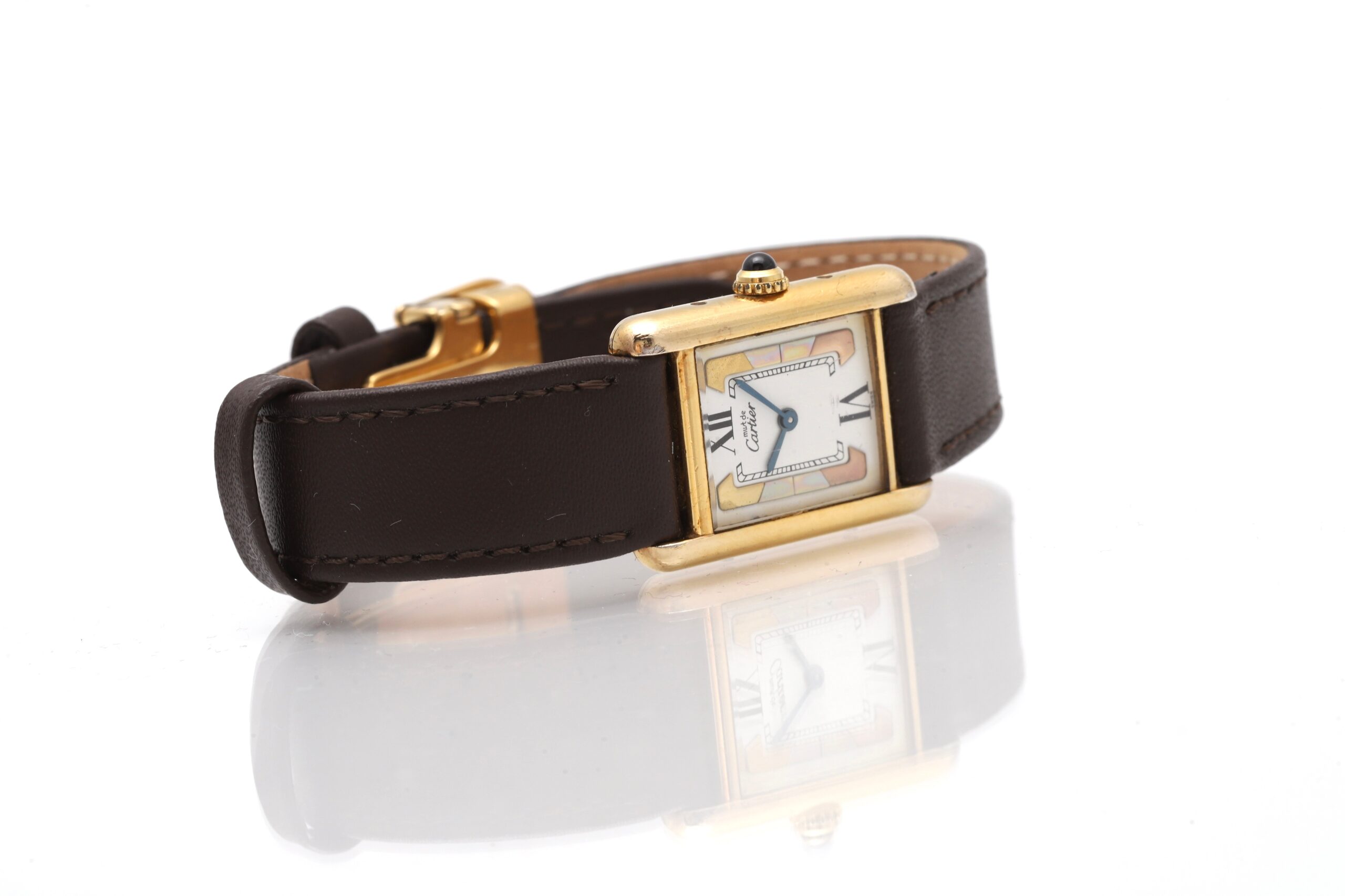 Cartier Tank Vermeil Must de 925 Silver Gold Plated Cartier Tank Vermeil Must de 925 Silver Gold Plated