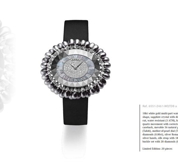 Kern Les Briolettes Pearl Drops 18k White Gold Diamonds