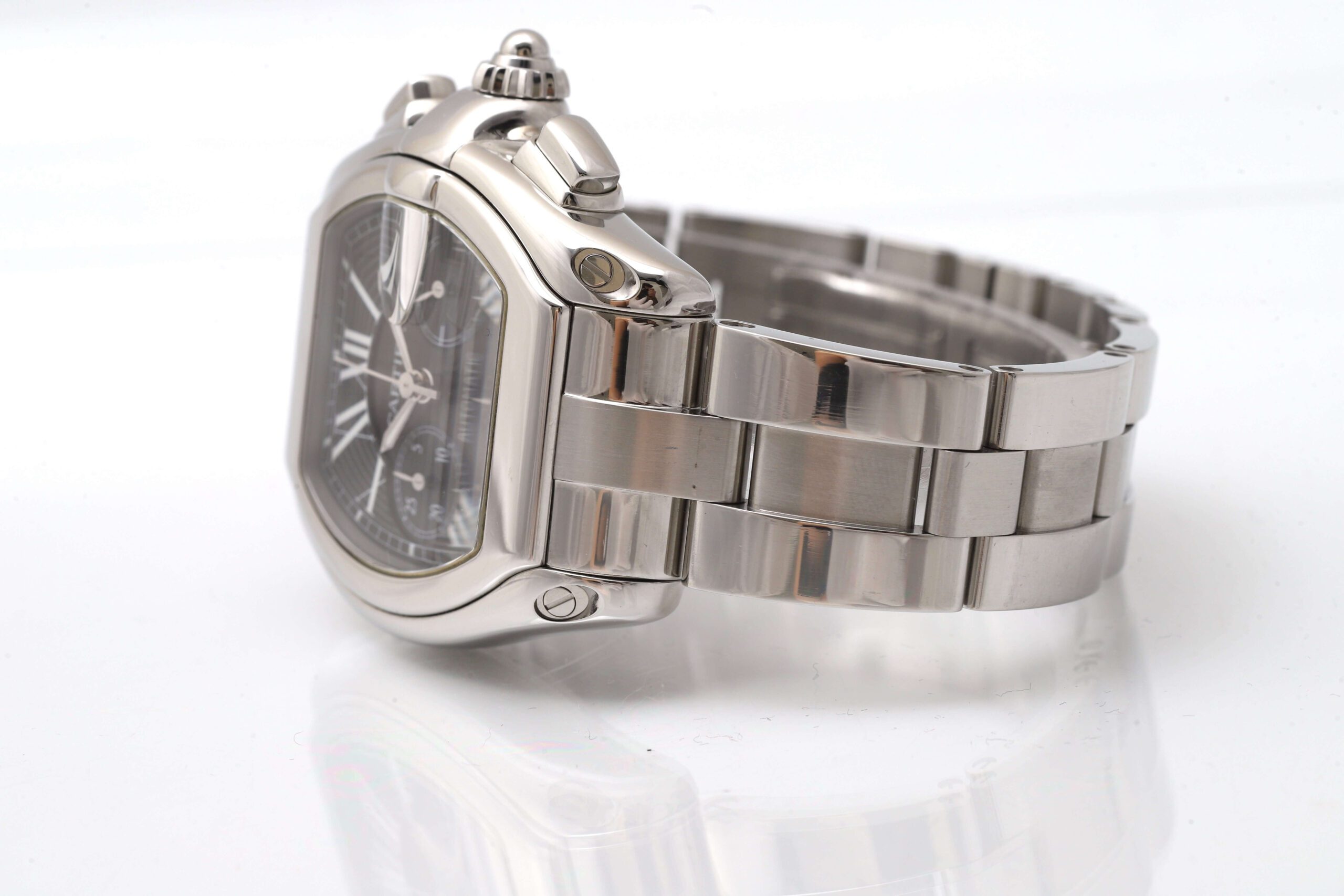 Cartier Roadster Chronograph Automatic Black Face Stainless Steel