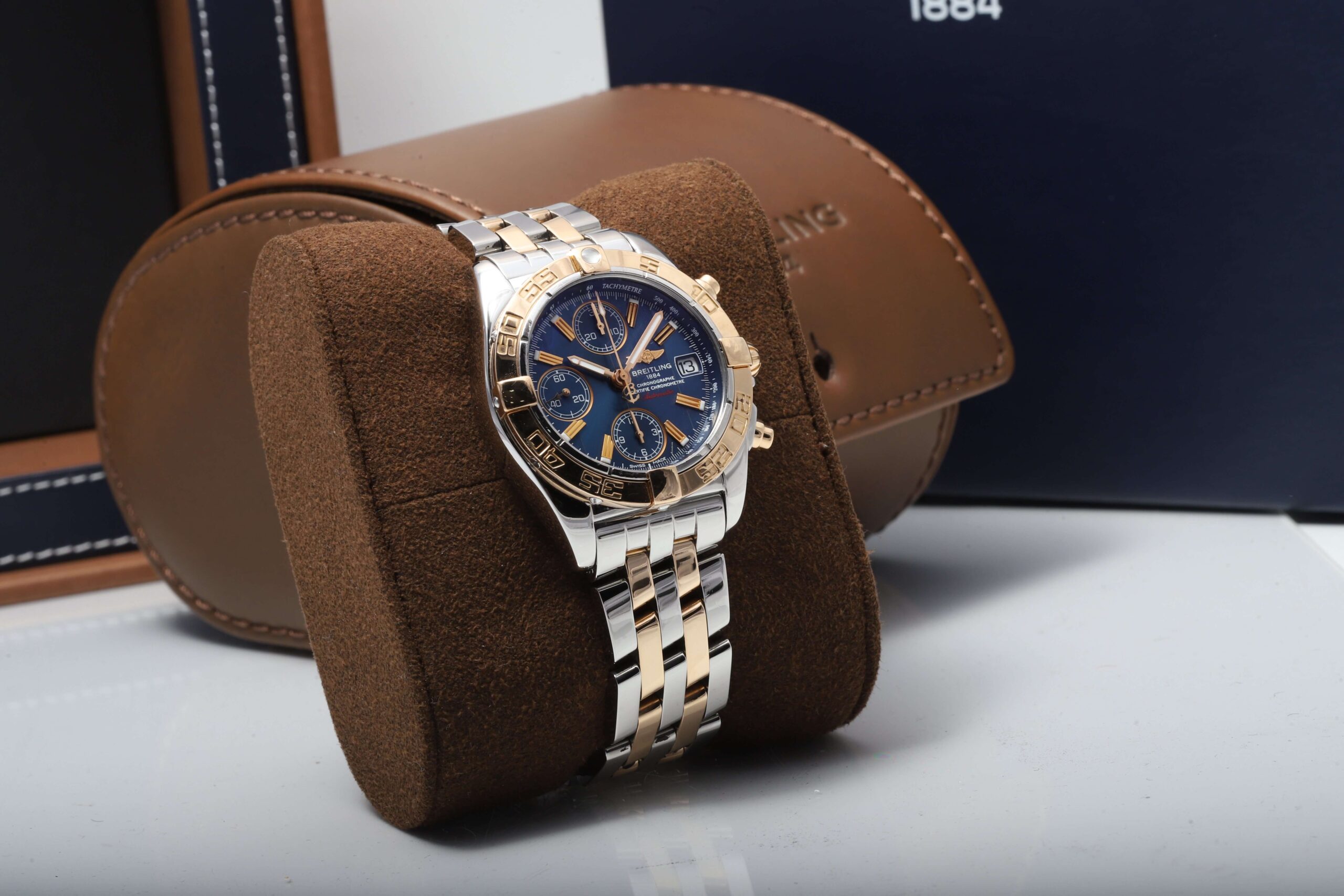 Breitling Chrono Cockpit Steel And Gold Blue Dial Automatic Breitling Chrono Cockpit Steel And Gold Blue Dial Automatic